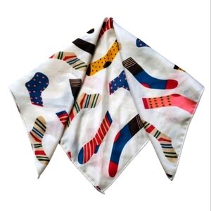 Colorful Socks Small Square 18 x 18 Handbag Tie/Scarf